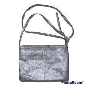 Parfois Silver Crossbody Shoulder Bag Purse
